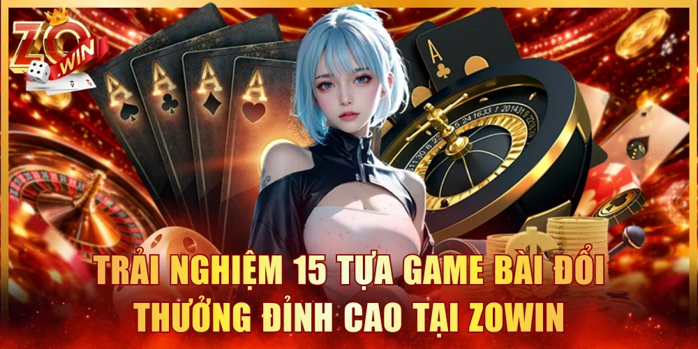 Trải nghiệm 15 tựa game bài đổi thưởng đỉnh cao tại ZOWIN